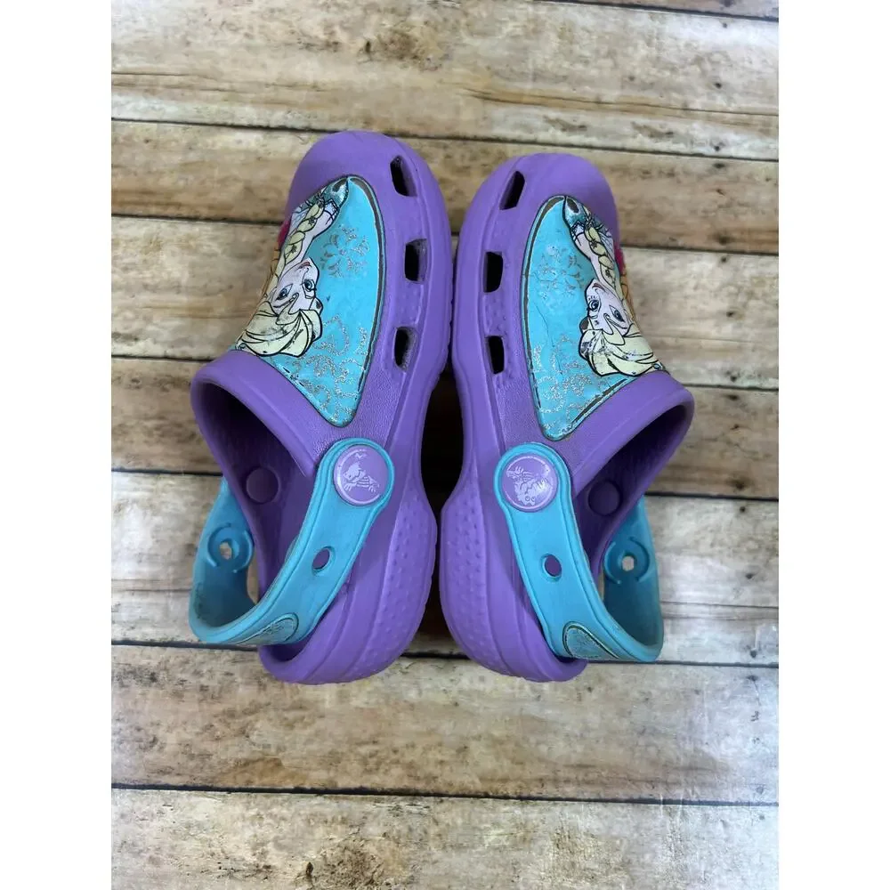 Crocs Disney Frozen Anna Elsa Toddler Girls Size 6/7
